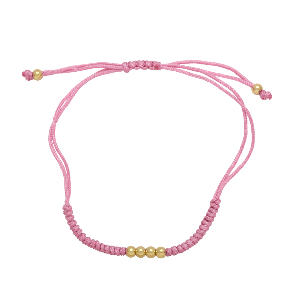 Simple Style Round Rope Copper Beaded Plating Braid 18k Gold Plated Unisex Bracelets display picture 6