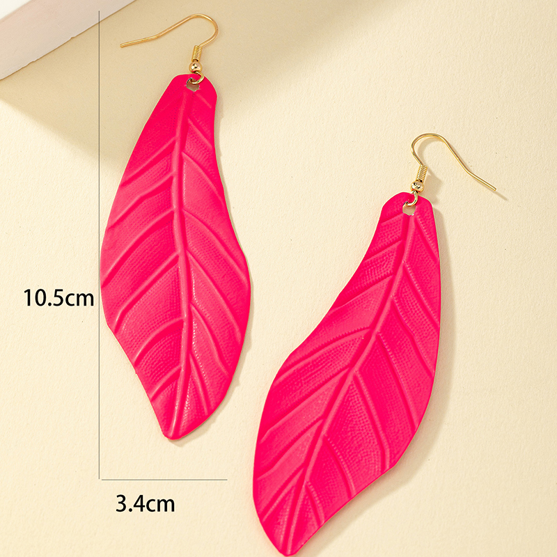 1 Paire Vacances Feuilles Peinture En Aérosol Placage Le Fer Boucles D'oreilles display picture 7