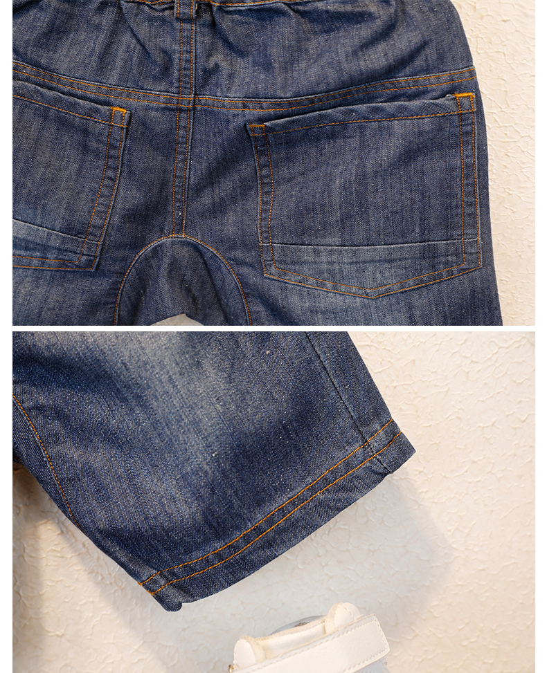 Décontractée Style Classique Couleur Unie Taille Elastique Mélange De Coton Garçons Pantalon display picture 2