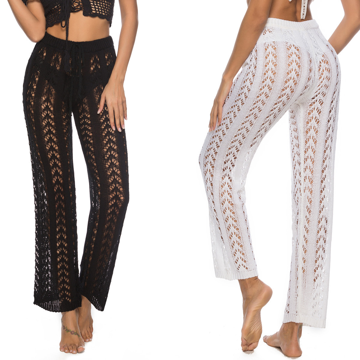 Women's Beach Sexy Solid Color Full Length Wide Leg Pants display picture 10
