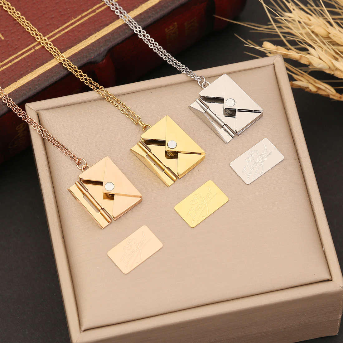Stainless Steel 18K Gold Plated Simple Style Plating Solid Color Pendant Necklace display picture 1