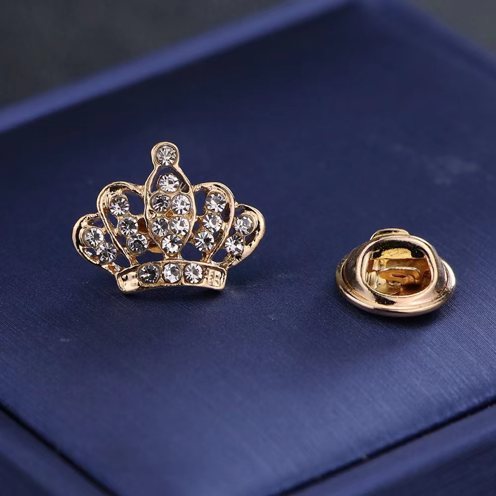 Classic Style Crown Alloy Inlay Rhinestones Women's Brooches display picture 5