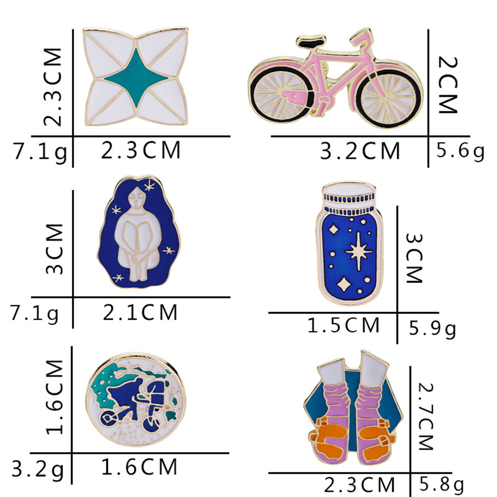 Casual Cute Bicycle Alloy Metal Stoving Varnish Unisex Brooches display picture 2