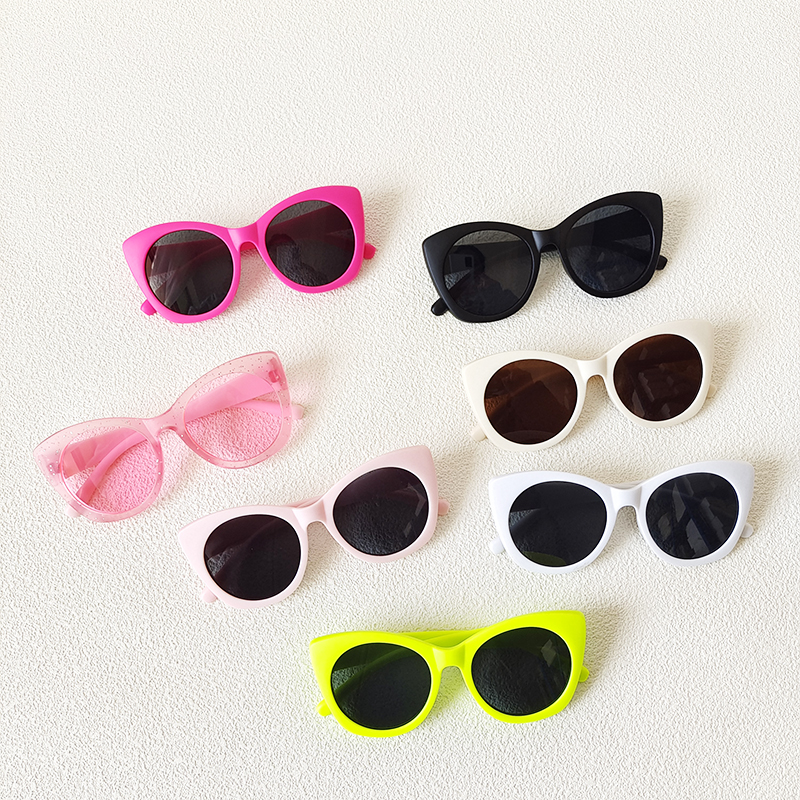 Cute Solid Color Pc Resin Round Frame Full Frame Kids Sunglasses display picture 5