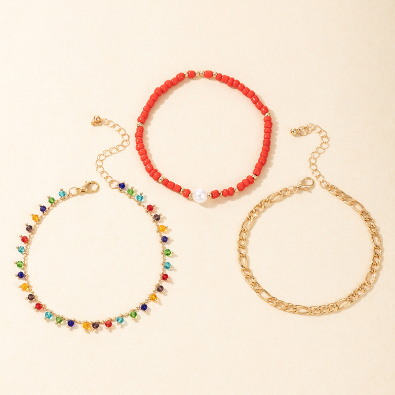 Bohemian Solid Color Alloy Wholesale Anklet display picture 5