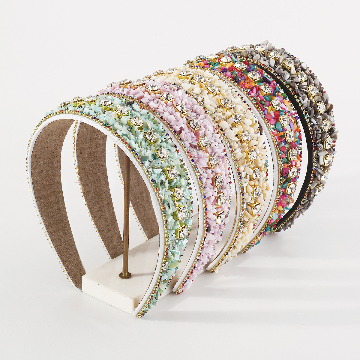 Baroque Style Multicolor Rhinestone Gravel Hair Band display picture 1