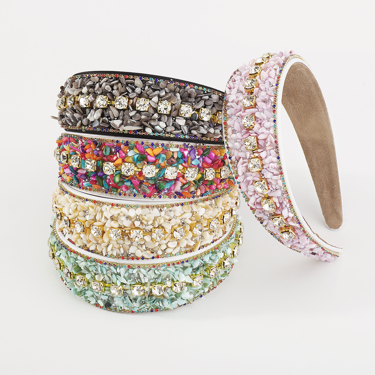 Baroque Style Multicolor Rhinestone Gravel Hair Band display picture 2