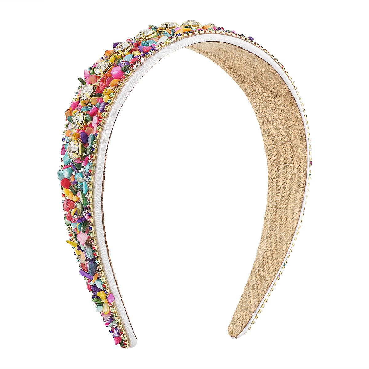 Baroque Style Multicolor Rhinestone Gravel Hair Band display picture 18
