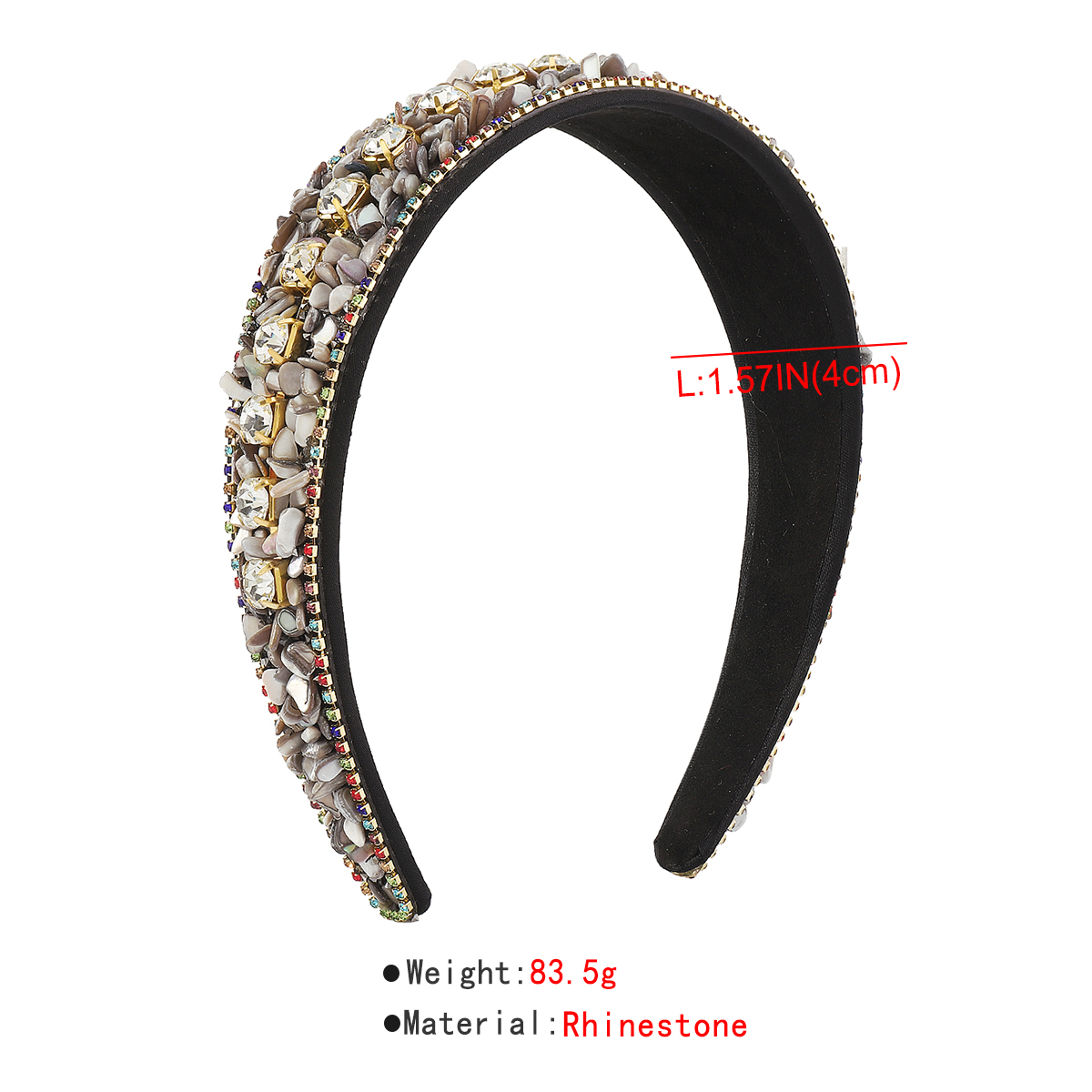 Baroque Style Multicolor Rhinestone Gravel Hair Band display picture 3