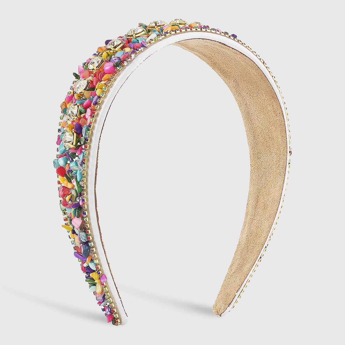 Baroque Style Multicolor Rhinestone Gravel Hair Band display picture 10