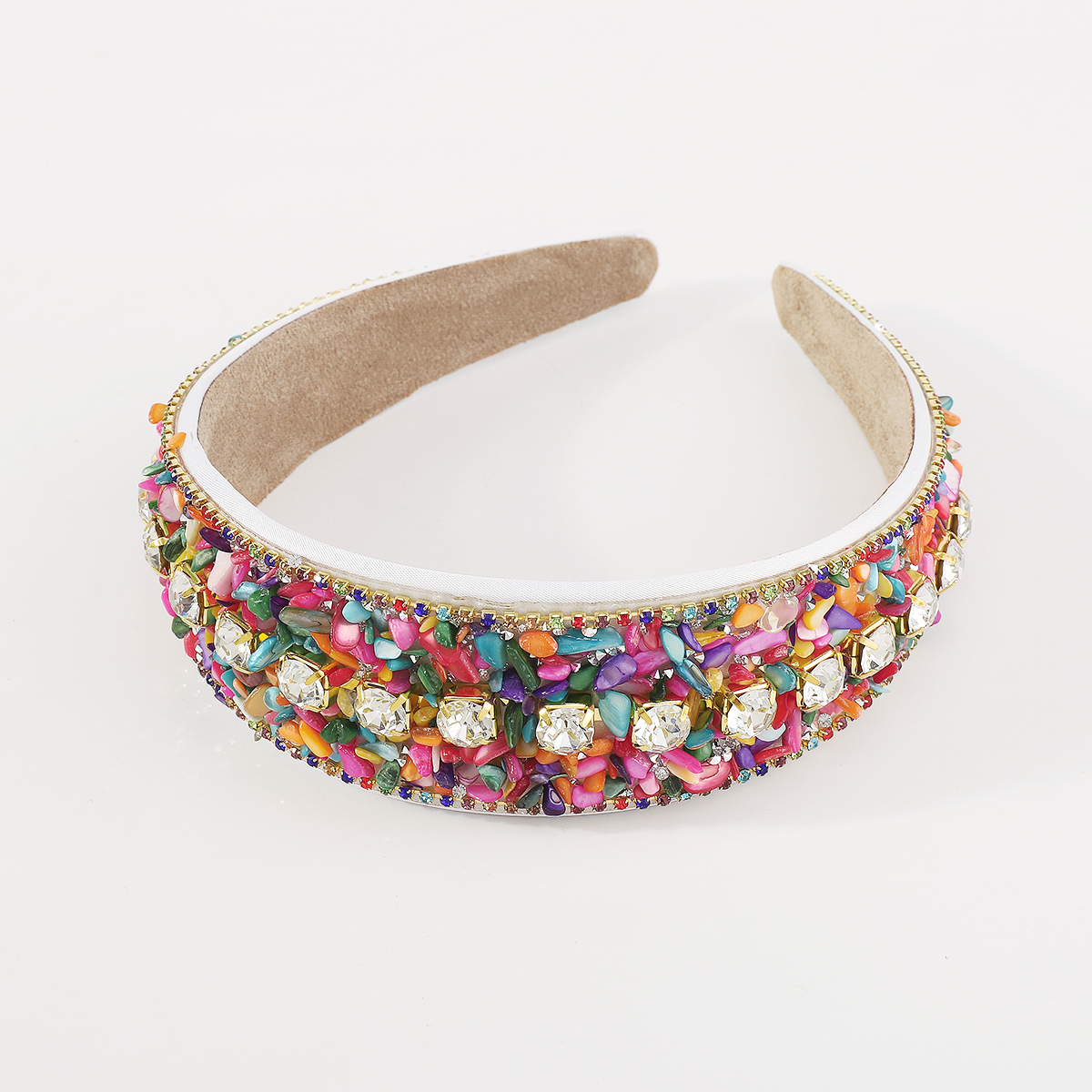 Baroque Style Multicolor Rhinestone Gravel Hair Band display picture 11