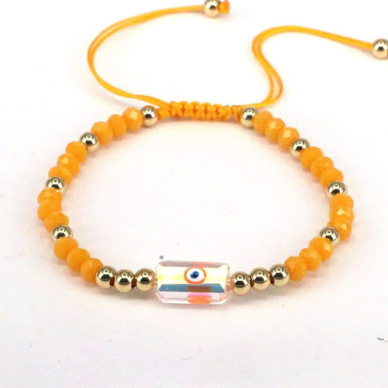 Elegante Vacaciones Estilo Simple Ojo Del Diablo Cuadrado Cristal Cobre Venta Al Por Mayor Pulsera display picture 5