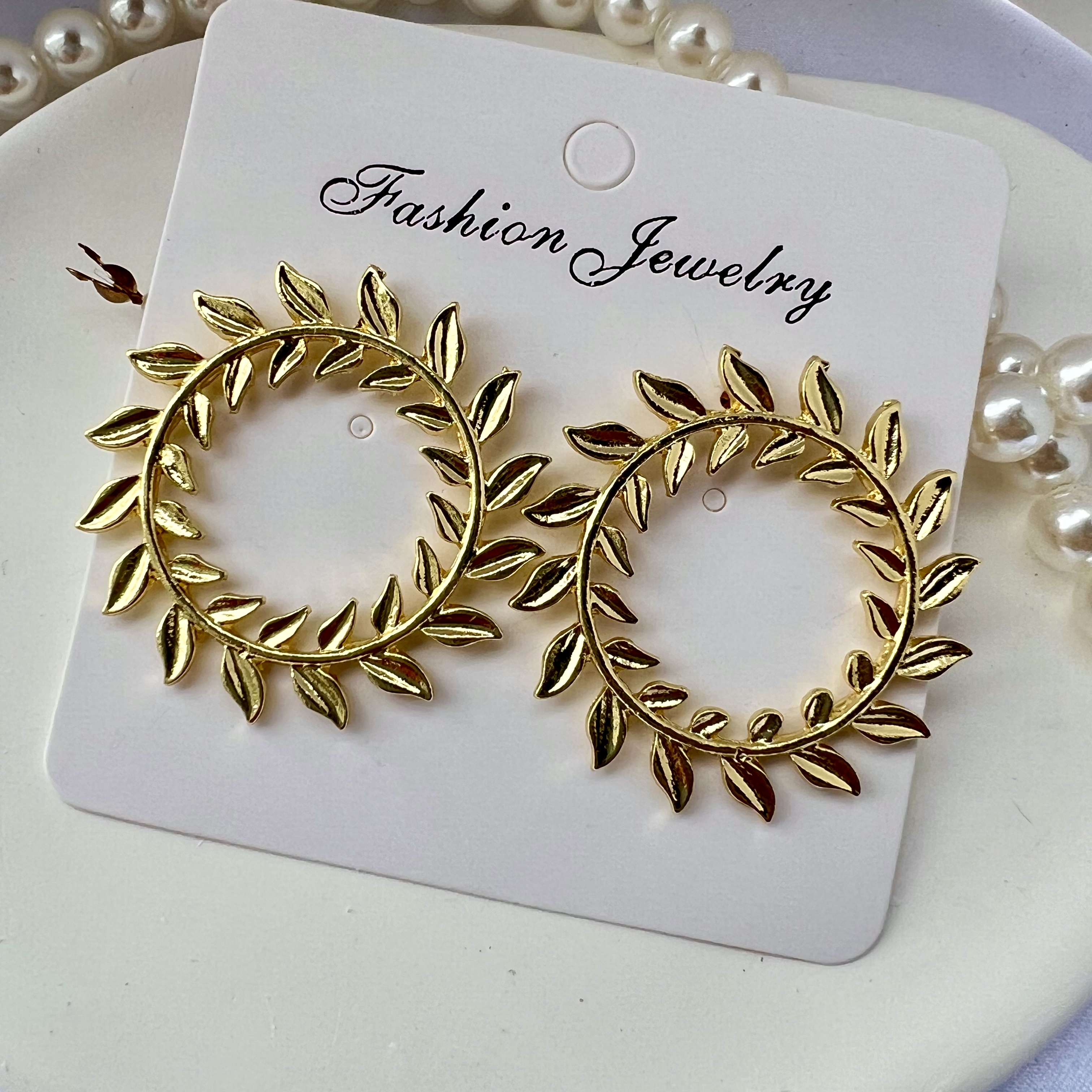 Wholesale Jewelry 1 Pair Vintage Style Leaves Alloy Gold Plated Silver Plated Ear Studs display picture 5