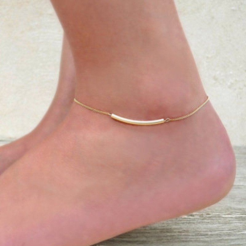 Simple Style Animal Cross Moon Gold Plated Silver Plated Imitation Pearl Alloy Wholesale Anklet display picture 4