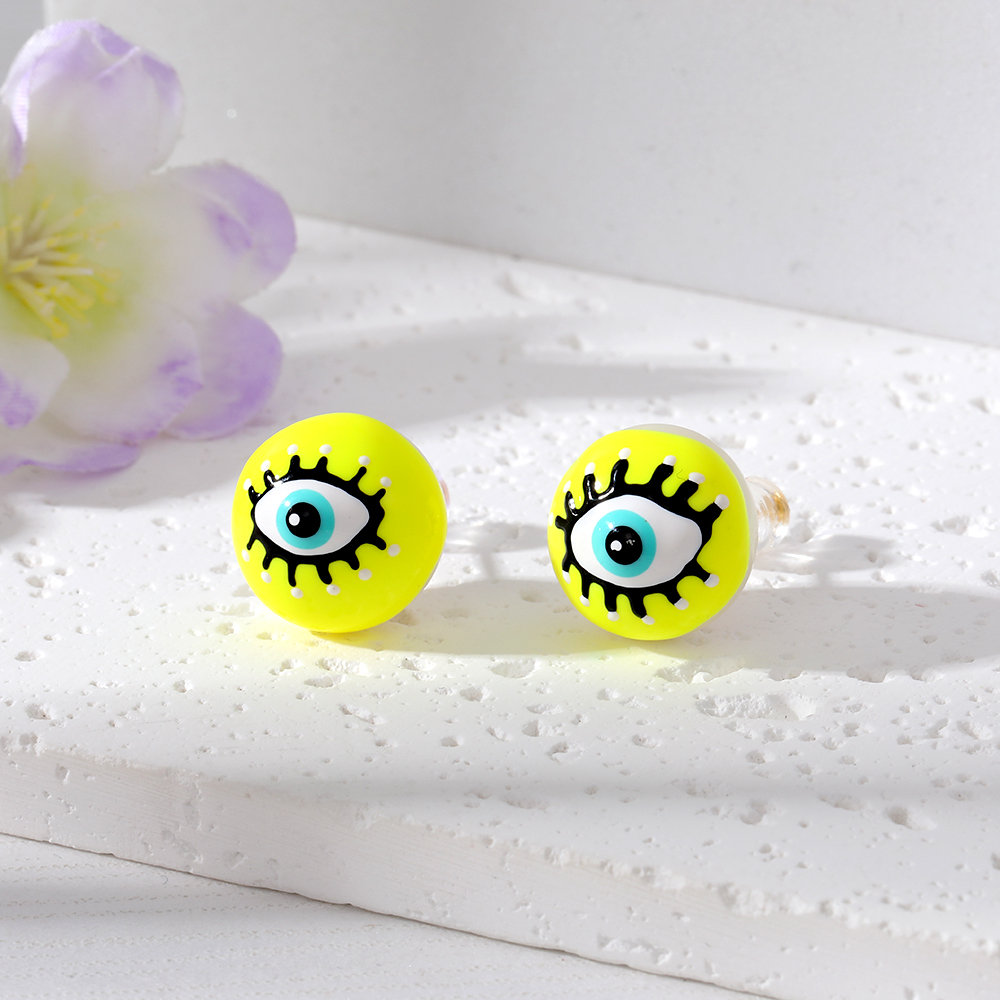 Wholesale Jewelry 1 Pair Funny Devil's Eye Eye Eye Artificial Pearl Ear Studs display picture 9