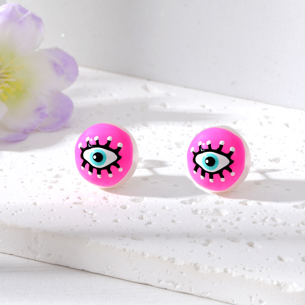 Wholesale Jewelry 1 Pair Funny Devil's Eye Eye Eye Artificial Pearl Ear Studs display picture 4