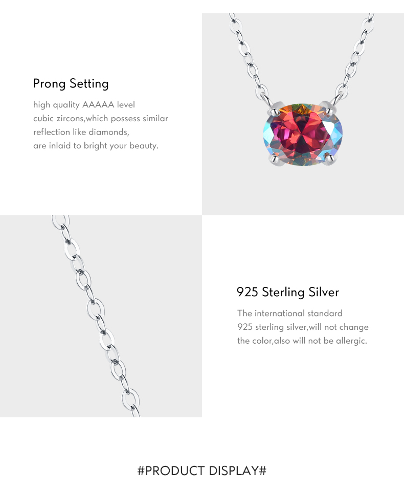 Elegant Round Sterling Silver Plating Inlay Zircon Rhodium Plated Pendant Necklace display picture 3