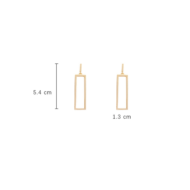 1 Pair Simple Style Commute Rectangle Alloy Drop Earrings display picture 1