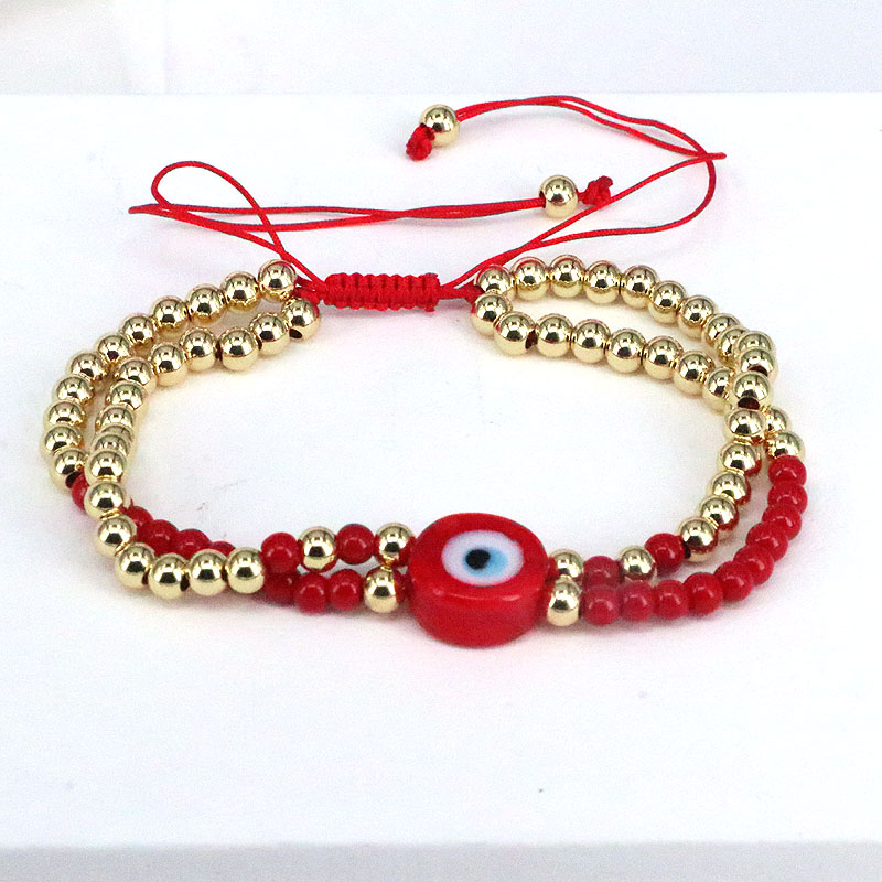 Glam Französische Art Auge Glas Kupfer Armbänder In Masse display picture 6