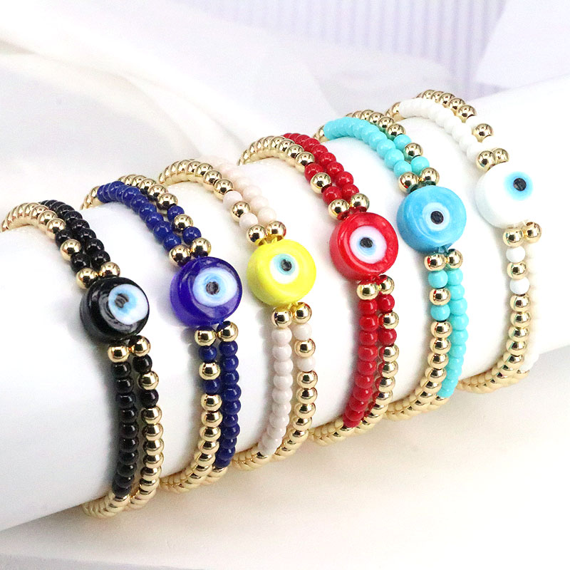 Glam French Style Eye Glass Copper Bracelets In Bulk display picture 1