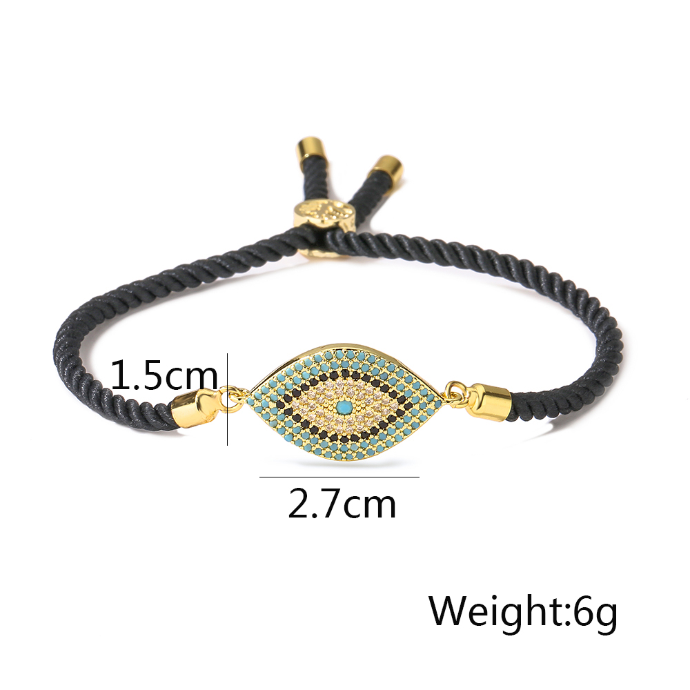 Artistic Devil's Eye Copper Plating Inlay Zircon 18k Gold Plated Bracelets display picture 1
