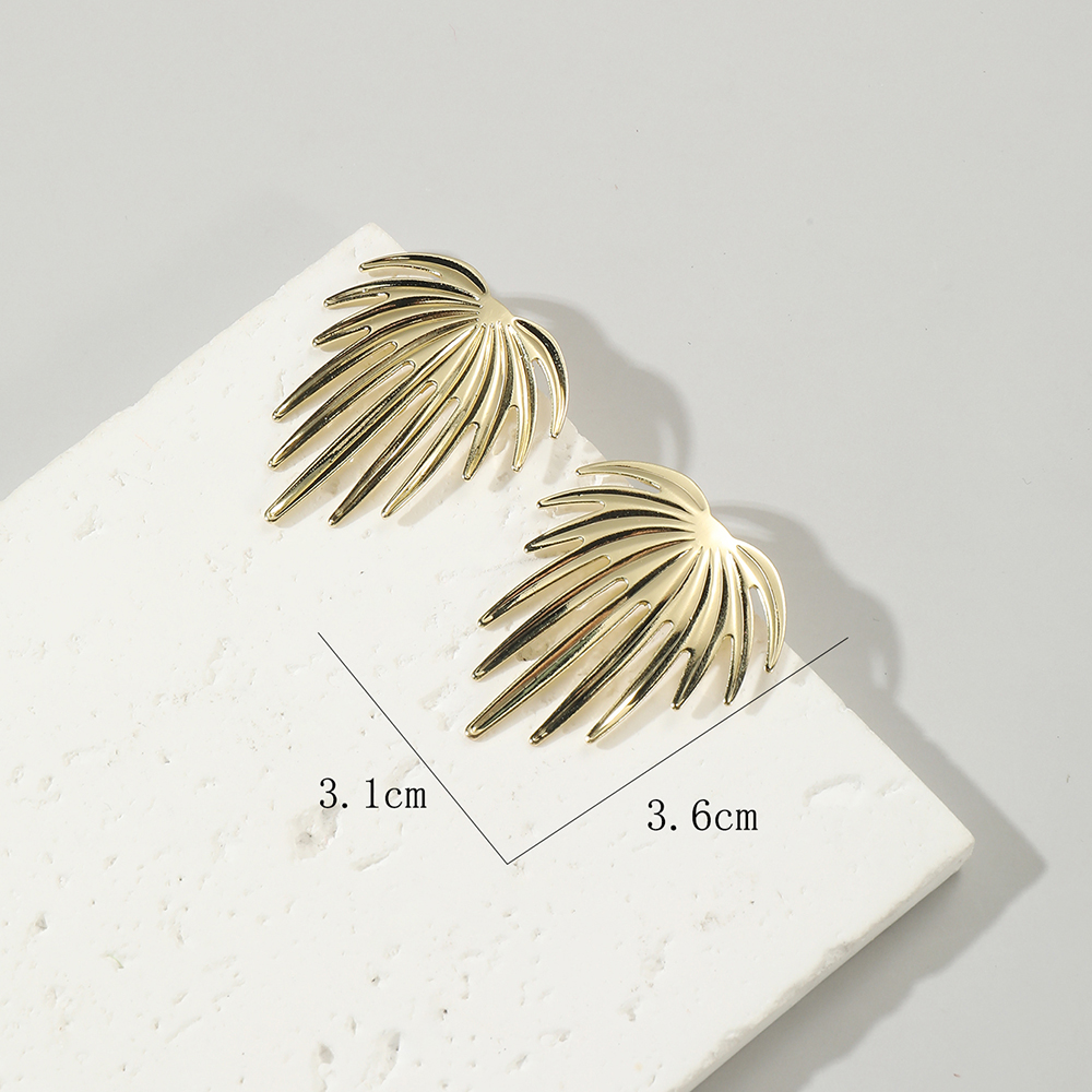 Wholesale Jewelry 1 Pair Artistic Leaves Alloy Ear Studs display picture 5