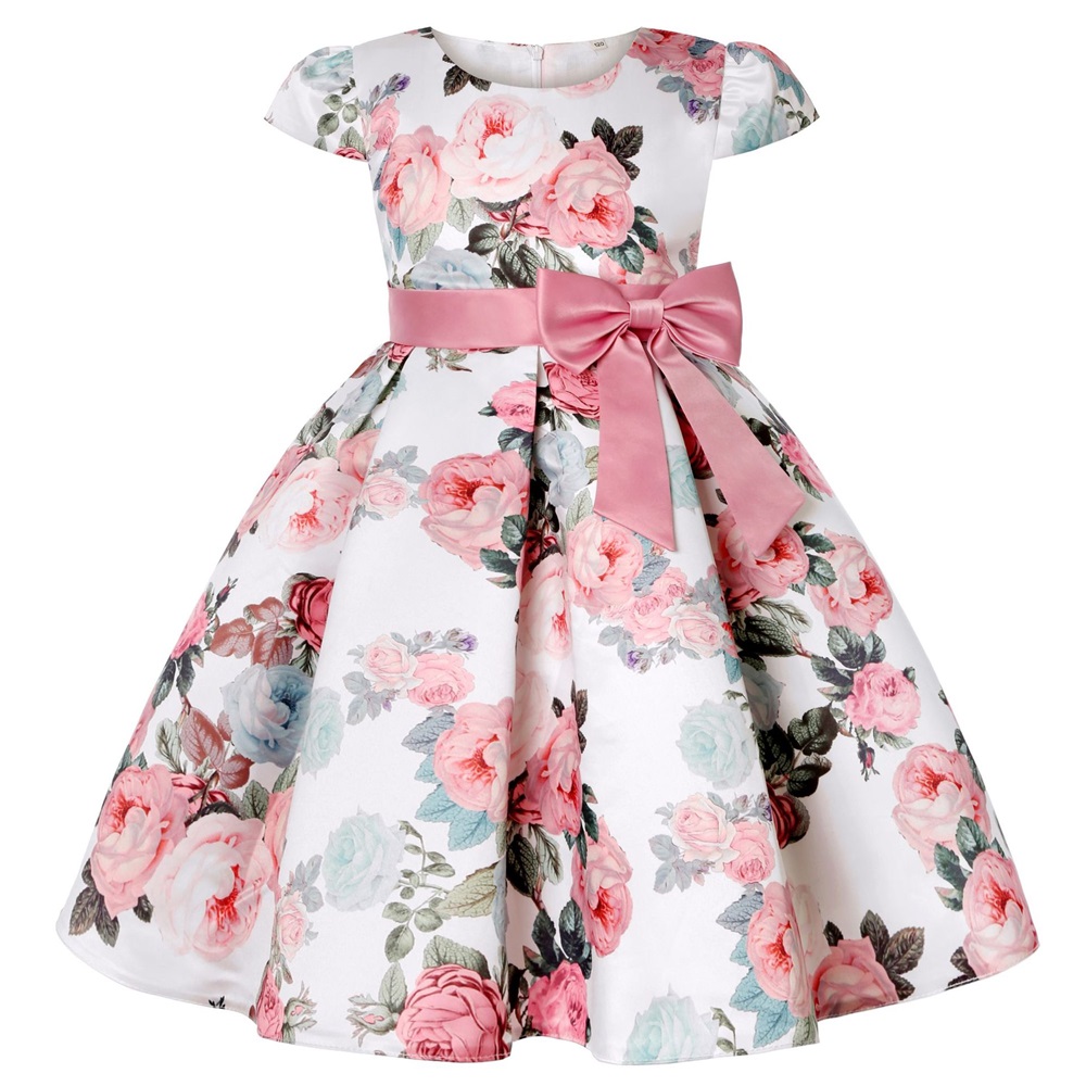 Elegant Flower Bowknot Polyester Girls Dresses display picture 9