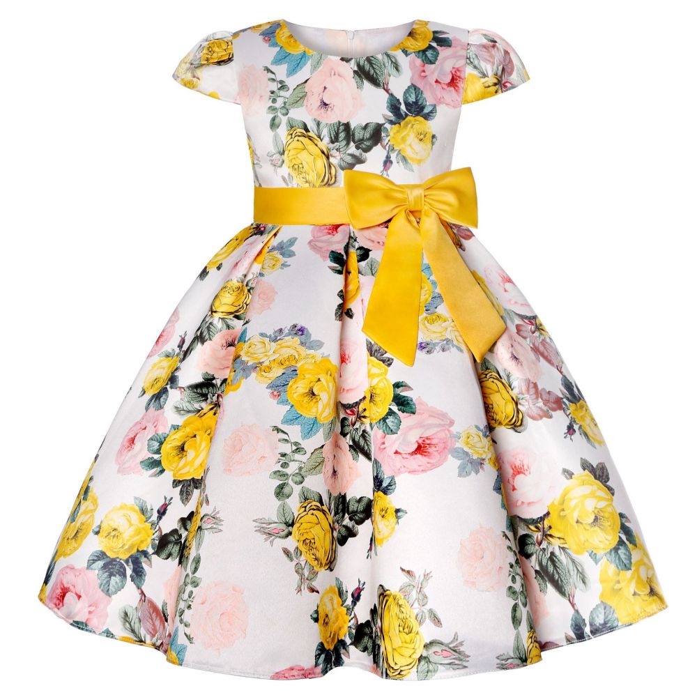 Elegant Flower Bowknot Polyester Girls Dresses display picture 1