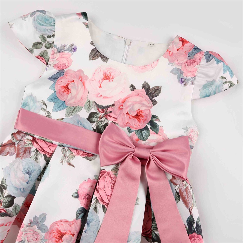 Elegant Flower Bowknot Polyester Girls Dresses display picture 11