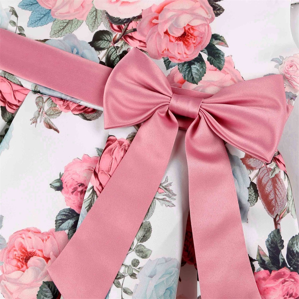 Elegant Flower Bowknot Polyester Girls Dresses display picture 15