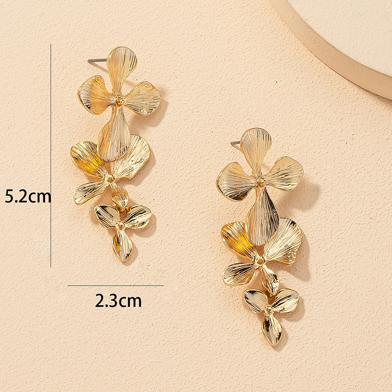 Retro Flower Alloy Plating Women's Drop Earrings display picture 5