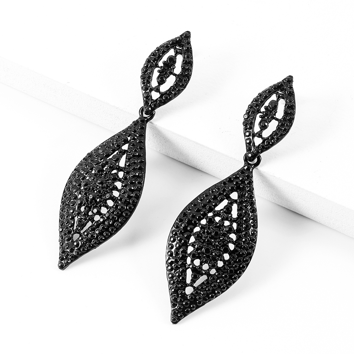 Wholesale Jewelry 1 Pair Exaggerated Geometric Alloy Resin Drop Earrings display picture 3