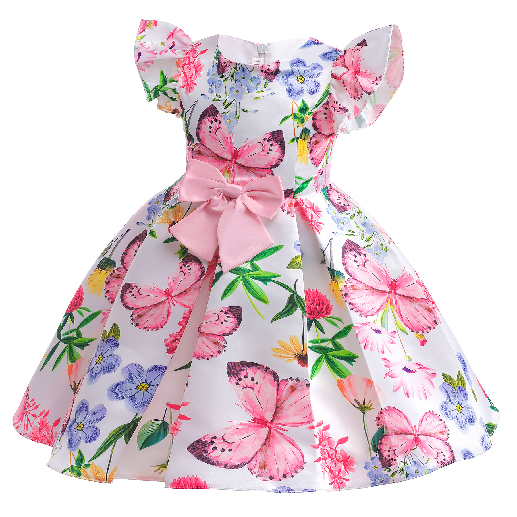 Cute Flower Butterfly Bowknot Polyester Girls Dresses display picture 2