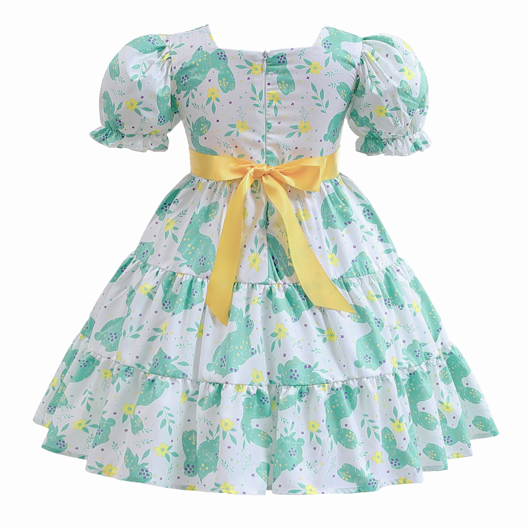 Cute Rabbit Bowknot Polyester Girls Dresses display picture 2