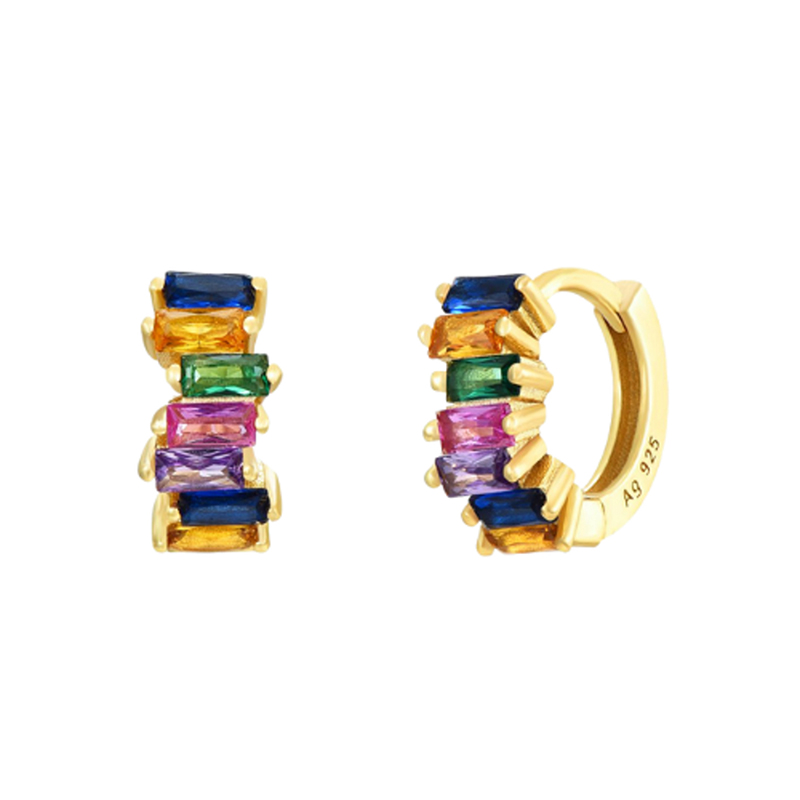 1 Paar Glam Toller Stil Einfarbig Kupfer Überzug Inlay Zirkon Vergoldet Ohrringe display picture 3
