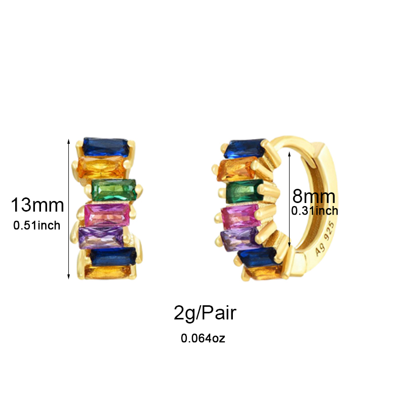 1 Pair Glam Cool Style Solid Color Copper Plating Inlay Zircon Gold Plated Earrings display picture 20