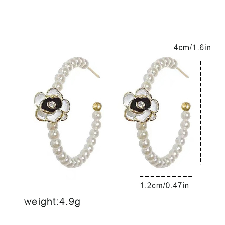 Wholesale Jewelry 1 Pair Modern Style Flower Artificial Pearl Alloy Ear Studs display picture 1