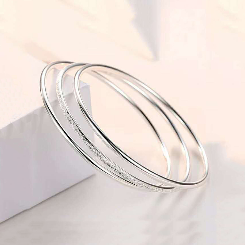 Wholesale Jewelry Simple Style Solid Color Alloy Bangle display picture 1