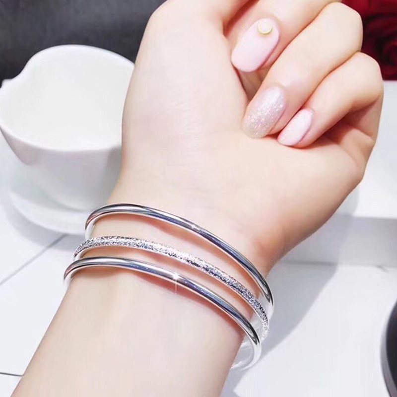 Wholesale Jewelry Simple Style Solid Color Alloy Bangle display picture 6