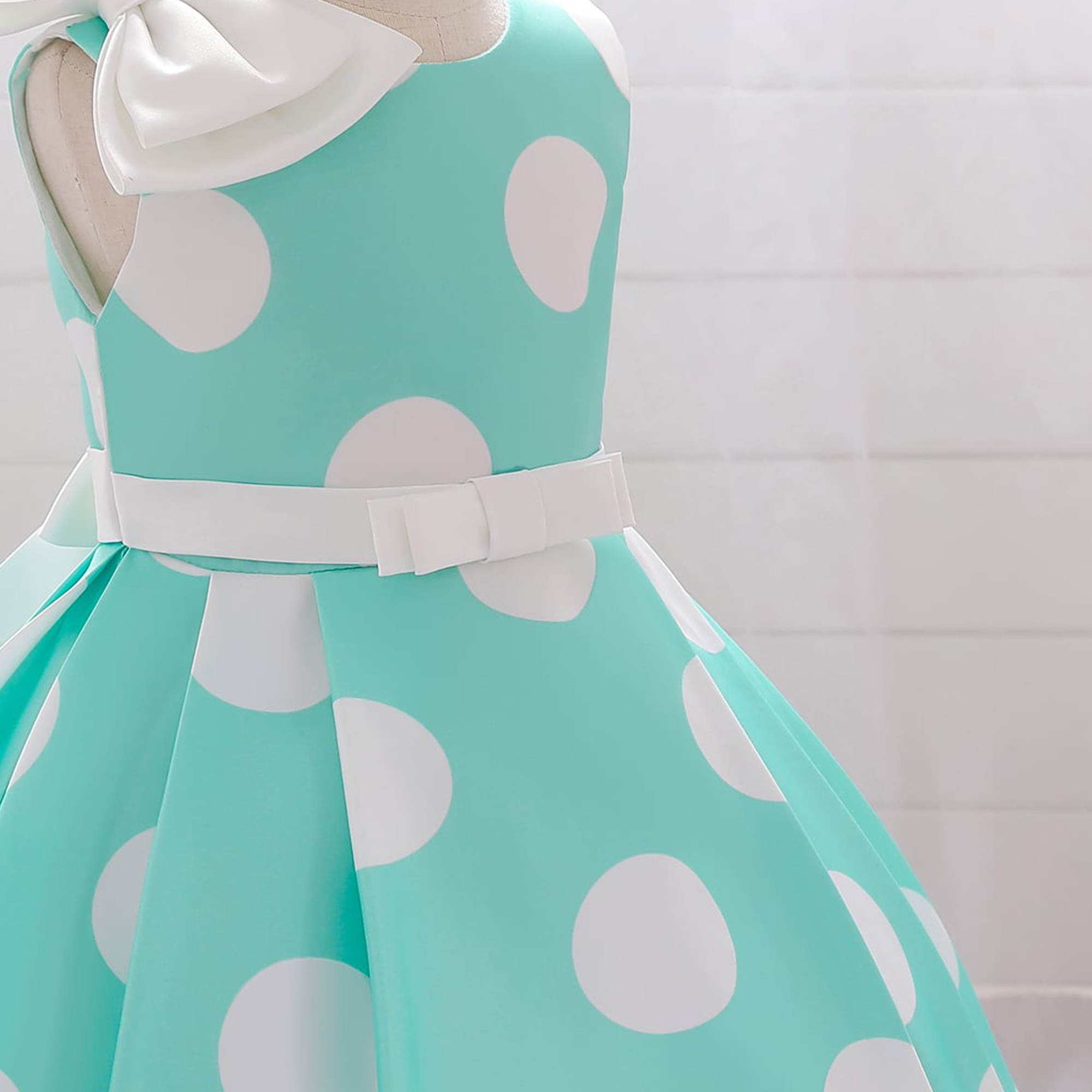 Casual Elegant Polka Dots Printing Polyester Girls Dresses display picture 4