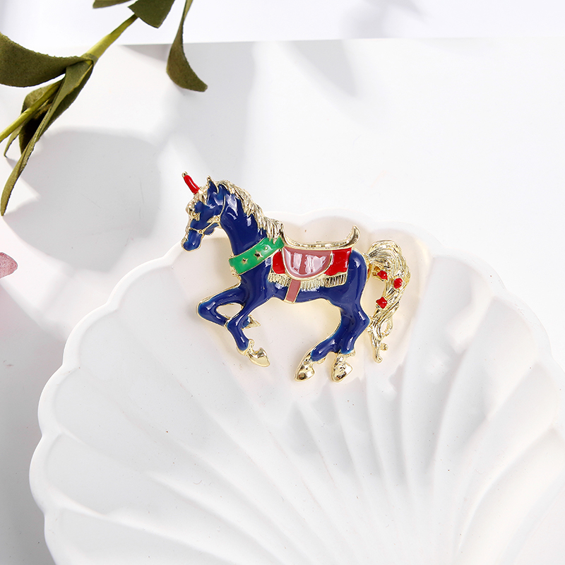 Cartoon Style Horse Alloy Enamel Unisex Brooches display picture 1