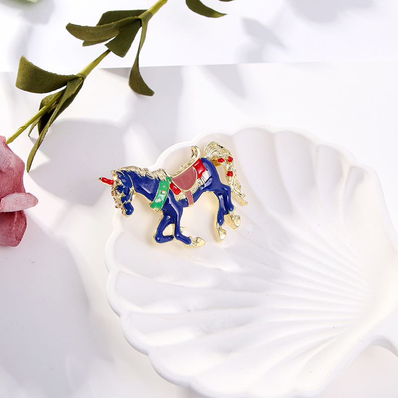 Cartoon Style Horse Alloy Enamel Unisex Brooches display picture 2