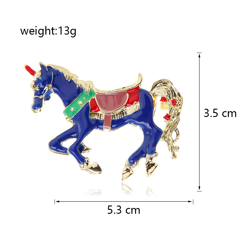 Cartoon Style Horse Alloy Enamel Unisex Brooches display picture 6