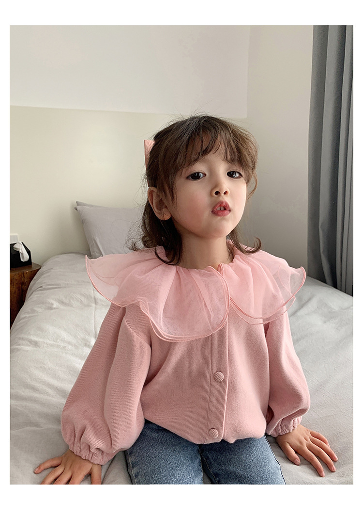Princess Cute Simple Style Solid Color Lace Cotton Girls Outerwear display picture 2