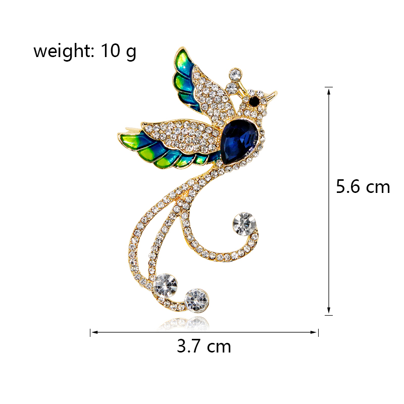 Commute Phoenix Alloy Inlay Artificial Gemstones Unisex Brooches display picture 5