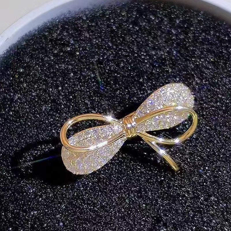 Sweet Bow Knot Alloy Inlay Zircon Women'S Brooches display picture 4