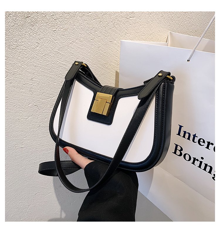 Women's All Seasons Pu Leather Color Block Vintage Style Square Zipper Underarm Bag display picture 6