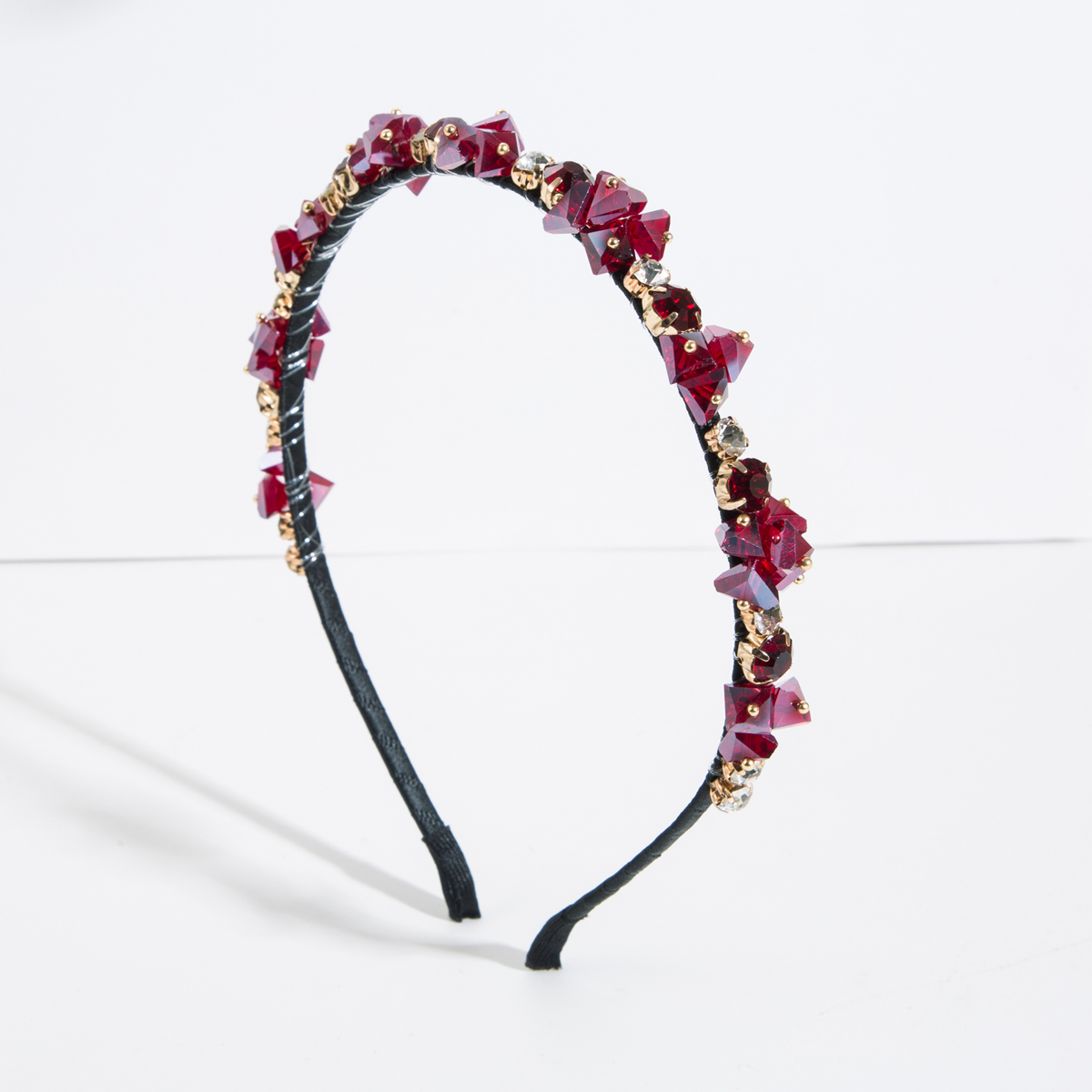 Barocker Stil Geometrisch Tuch Inlay Künstliche Perlen Strasssteine Glas Haarband display picture 13