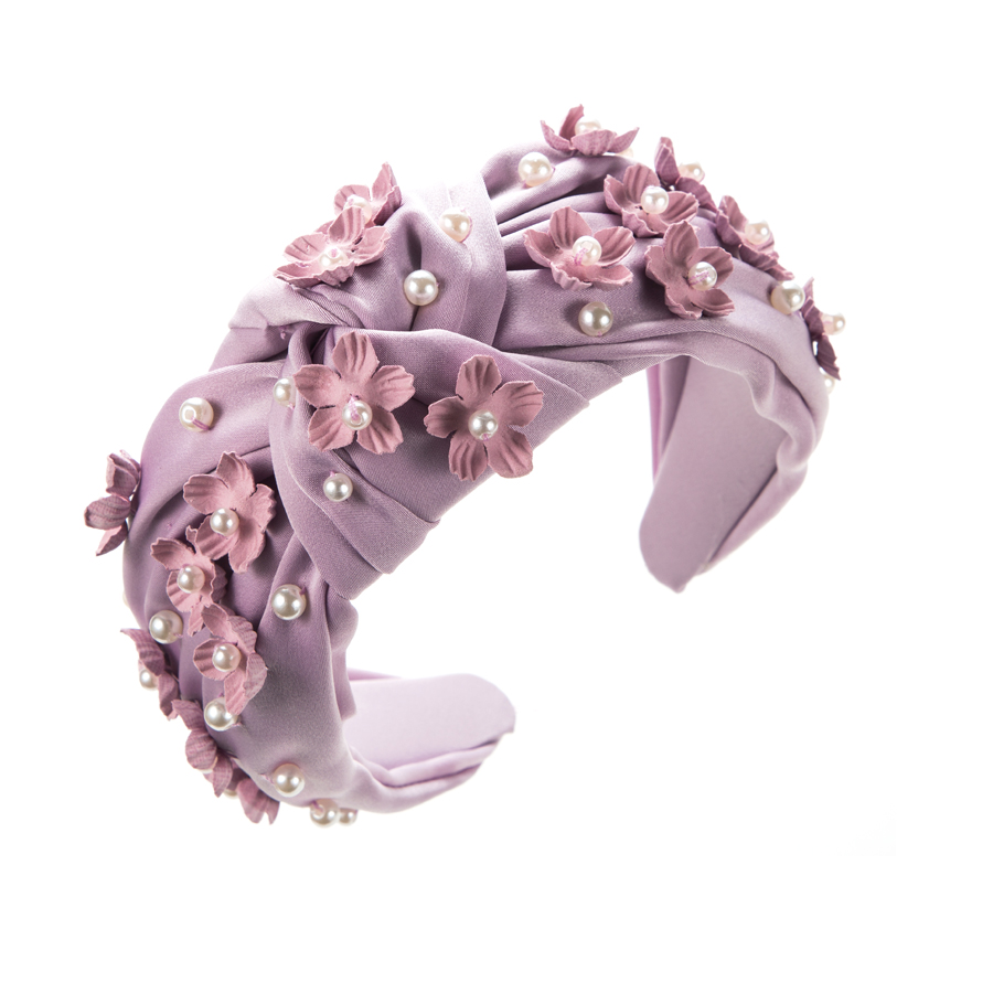 Sweet Flower Cloth Inlay Artificial Pearls Hair Band display picture 8