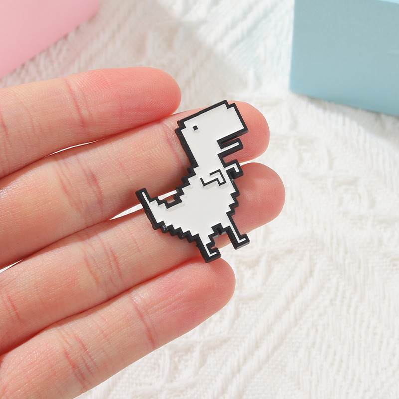 Cartoon Style Dinosaur Alloy Stoving Varnish Unisex Brooches display picture 6